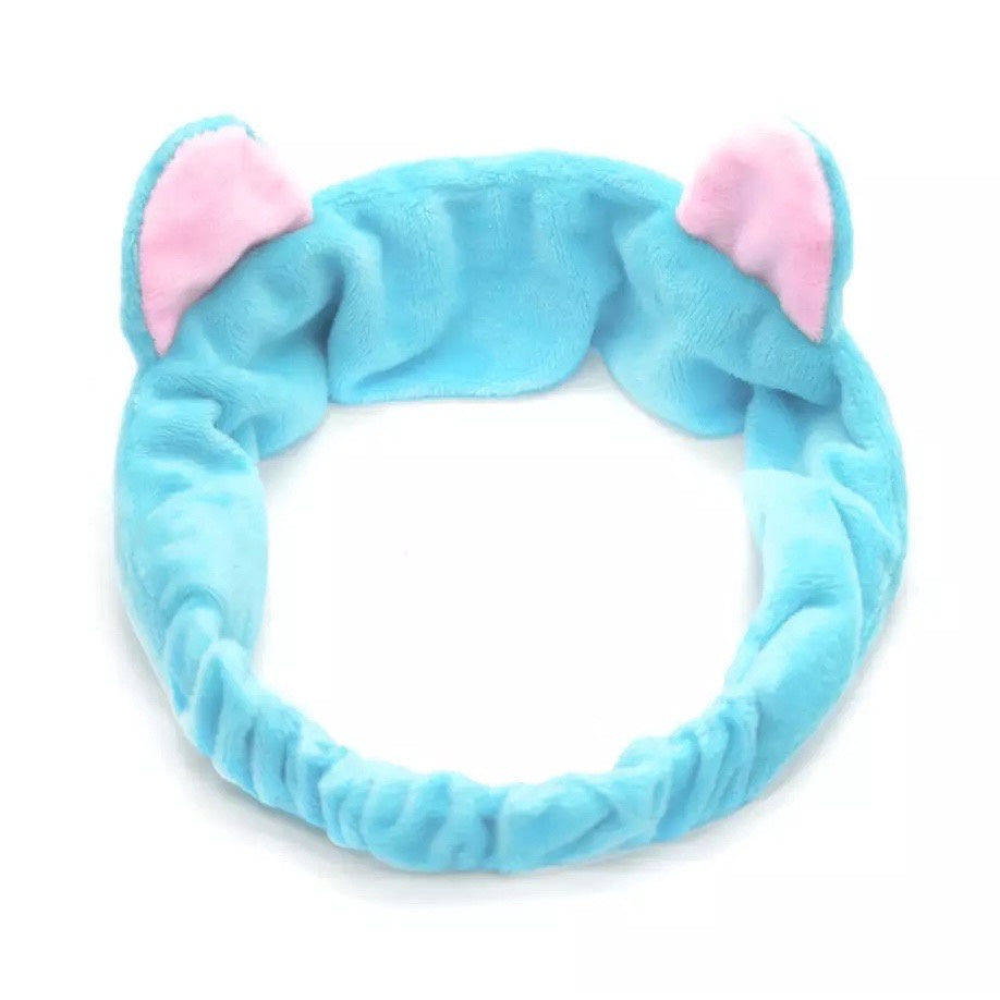 HR- Bandana Bando Korea Import Headband Kain Karet Motif Kuping Kucing Telinga Kelinci Kepala Rambut