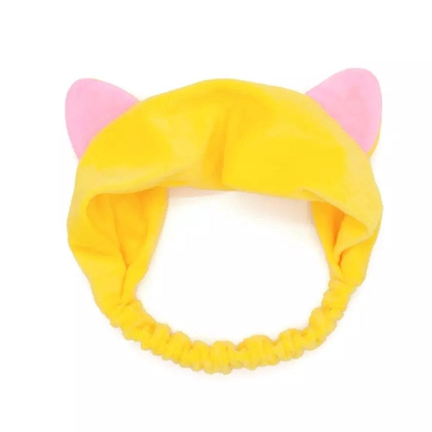 HR- Bandana Bando Korea Import Headband Kain Karet Motif Kuping Kucing Telinga Kelinci Kepala Rambut