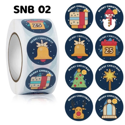 Pekanbaru Sticker Hampers Natal Bulat Per Pack
