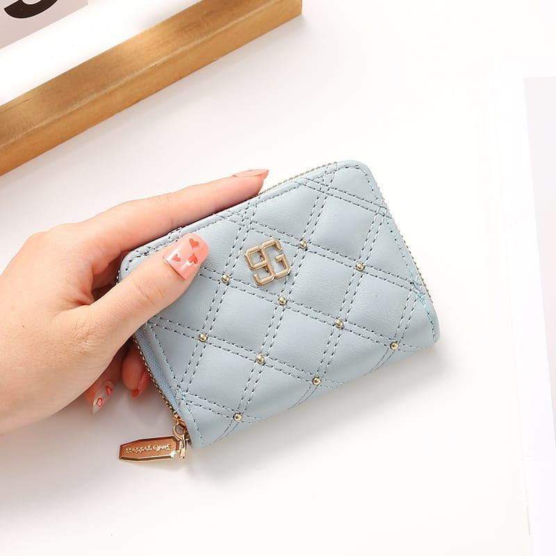 Dompet Kartu Polos Wanita Kecil Import Dompet Kulit Korea Mini