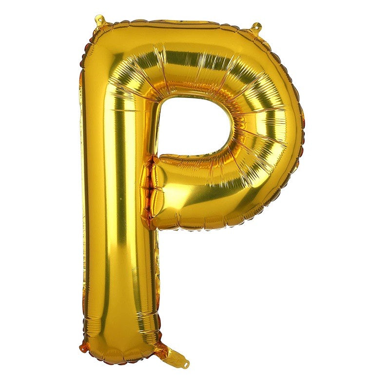 HR-BALON FOIL GOLD HURUF ±40cm Ballon Foil Abjad Alphabet Polos Balon Huruf Satuan ± 40 Cm Murah