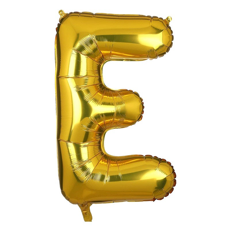 HR-BALON FOIL GOLD HURUF ±40cm Ballon Foil Abjad Alphabet Polos Balon Huruf Satuan ± 40 Cm Murah
