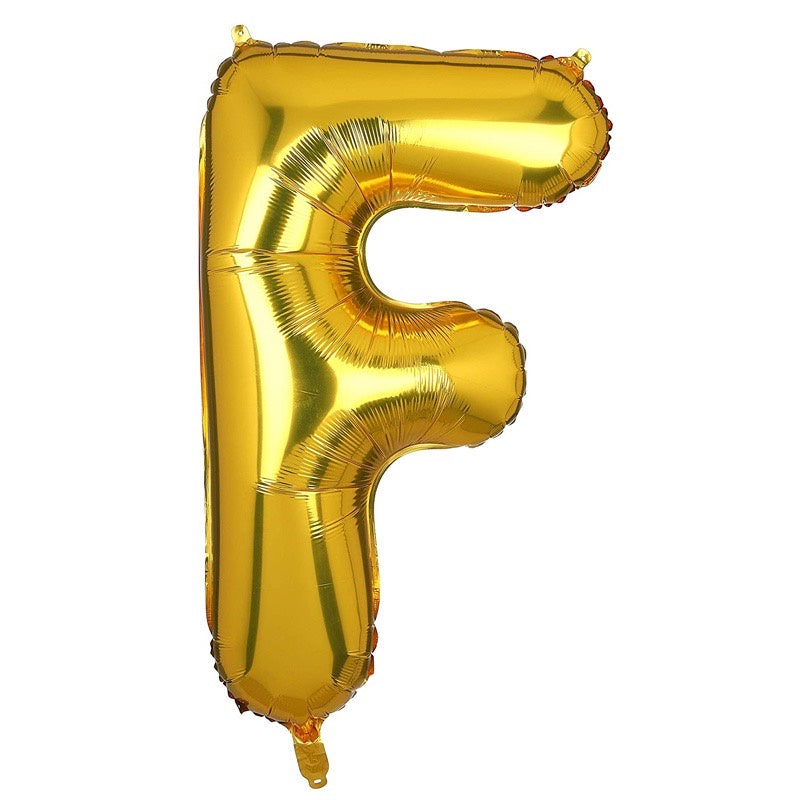 HR-BALON FOIL GOLD HURUF ±40cm Ballon Foil Abjad Alphabet Polos Balon Huruf Satuan ± 40 Cm Murah