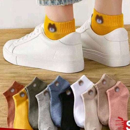 Pekanbaru Kaos Kaki Beruang Coklat / Kaos Kaki Ankle Cute / Short Socks / Kaos
