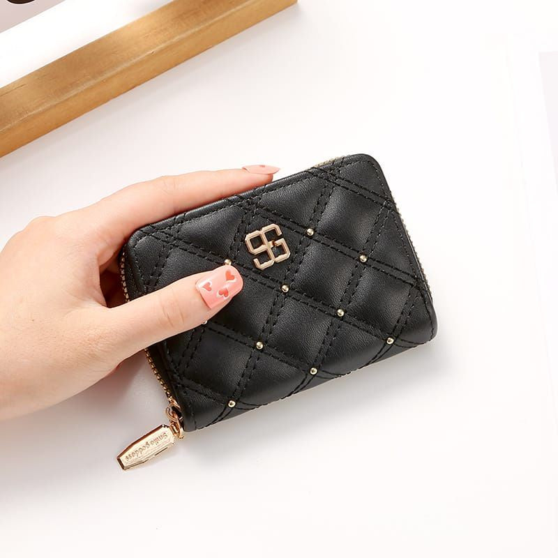Dompet Kartu Polos Wanita Kecil Import Dompet Kulit Korea Mini