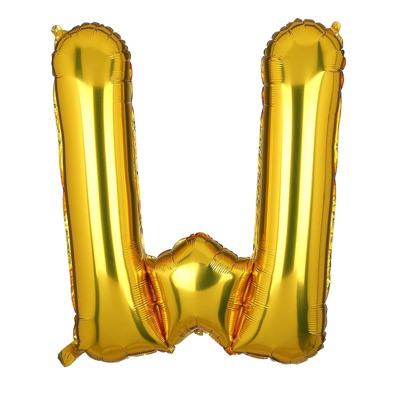 HR-BALON FOIL GOLD HURUF ±40cm Ballon Foil Abjad Alphabet Polos Balon Huruf Satuan ± 40 Cm Murah