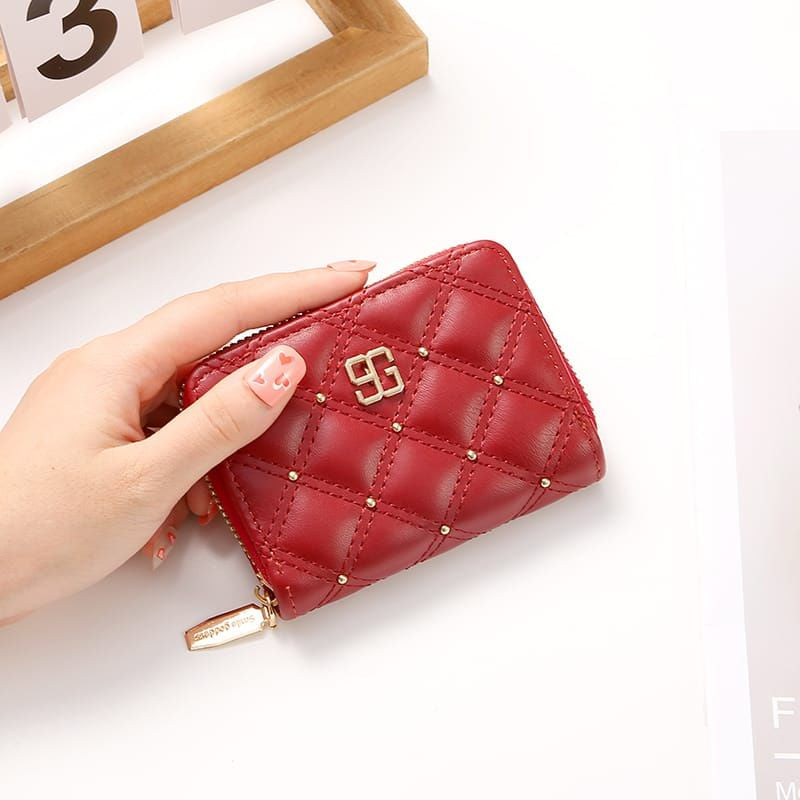 Dompet Kartu Polos Wanita Kecil Import Dompet Kulit Korea Mini