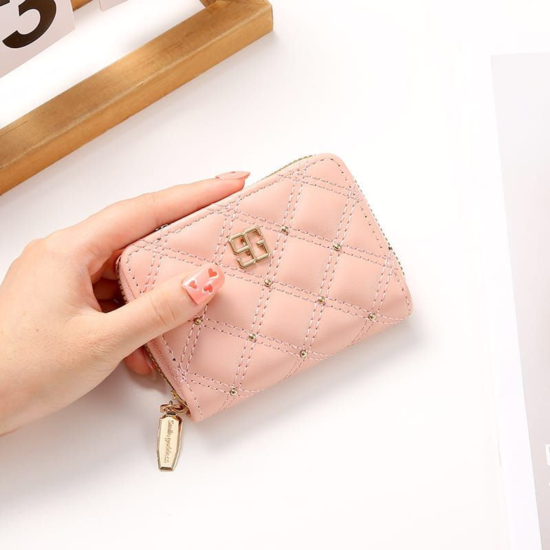 Dompet Kartu Polos Wanita Kecil Import Dompet Kulit Korea Mini