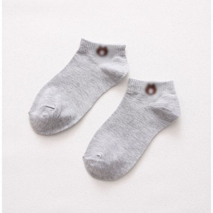 Pekanbaru Kaos Kaki Beruang Coklat / Kaos Kaki Ankle Cute / Short Socks / Kaos