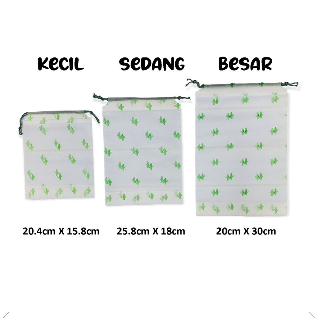 HR-[POUCH SERUT] Travel Pouch Organizer Bag Tas Serut Tempat Penyimpanan Alat Make Up Mandi Waterproof