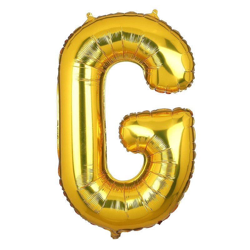 HR-BALON FOIL GOLD HURUF ±40cm Ballon Foil Abjad Alphabet Polos Balon Huruf Satuan ± 40 Cm Murah