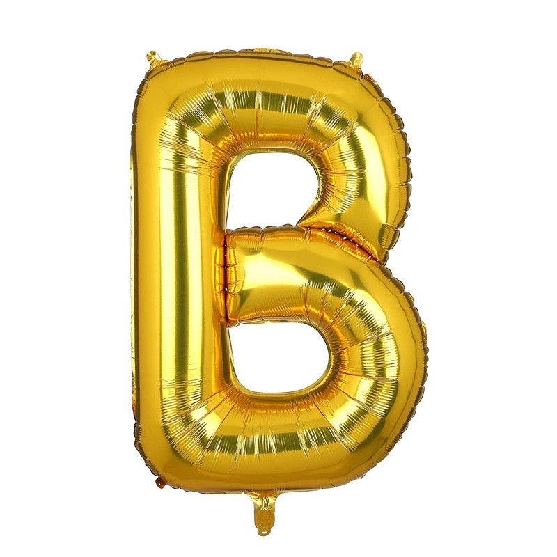 HR-BALON FOIL GOLD HURUF ±40cm Ballon Foil Abjad Alphabet Polos Balon Huruf Satuan ± 40 Cm Murah