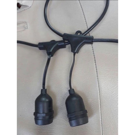 Pekanbaru Kabel Fitting Lampu Kafe Gantung 10M 10 M Dekorasi Outdoor Fitting