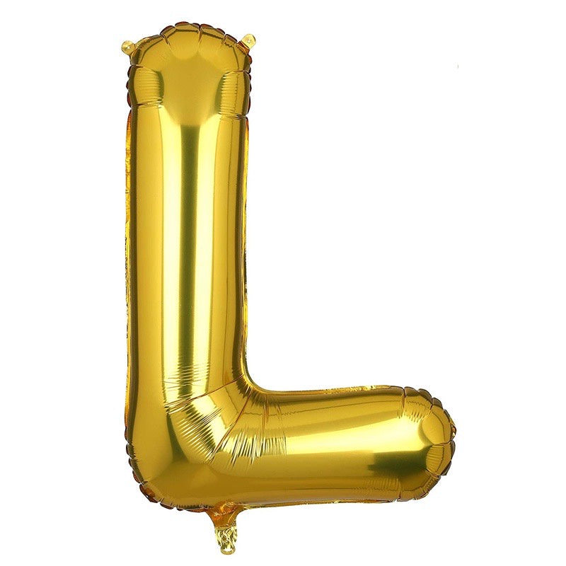 HR-BALON FOIL GOLD HURUF ±40cm Ballon Foil Abjad Alphabet Polos Balon Huruf Satuan ± 40 Cm Murah