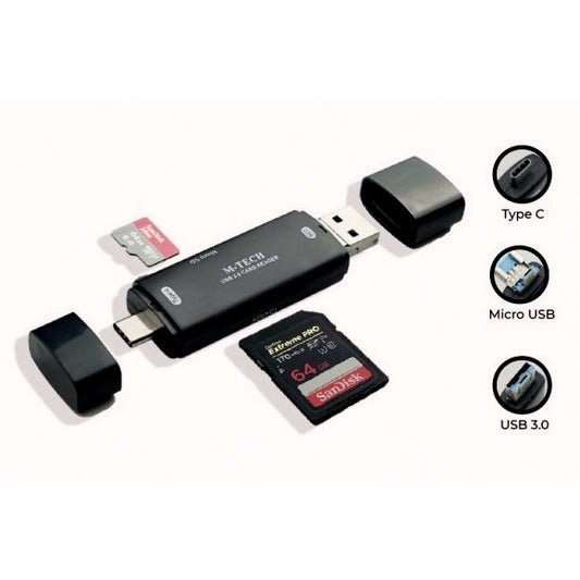 Pekanbaru 3In1 Connection Card Reader M-Tech Cr30