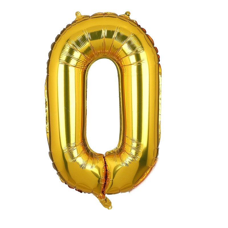HR-BALON FOIL GOLD HURUF ±40cm Ballon Foil Abjad Alphabet Polos Balon Huruf Satuan ± 40 Cm Murah