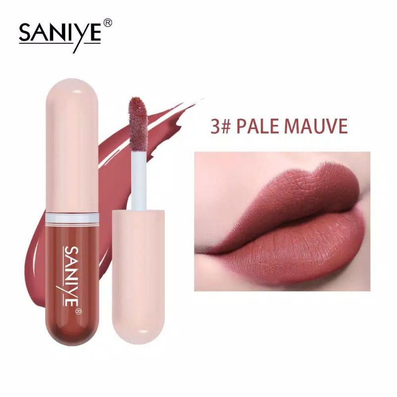 Pekanbaru Saniye Lip Tint Mini Matte Capsule Shape Liquid Lipstik Lipgross