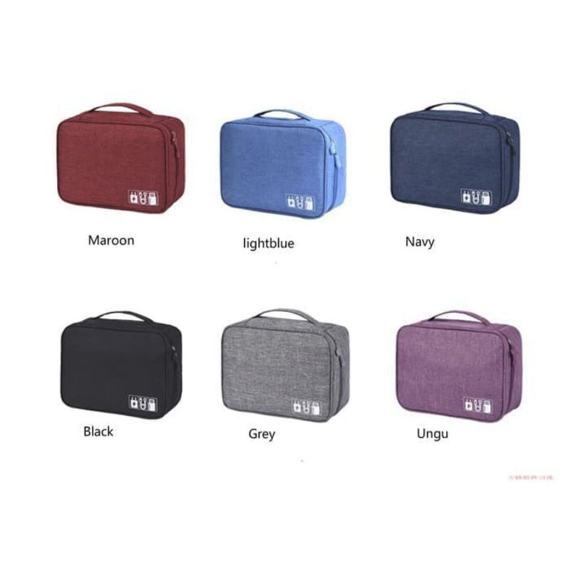 Pekanbaru Tas Travel Digital Pouch Elektronik/Tas Kabel Usb Charger/Tas Kabel/Tas Elektronik/