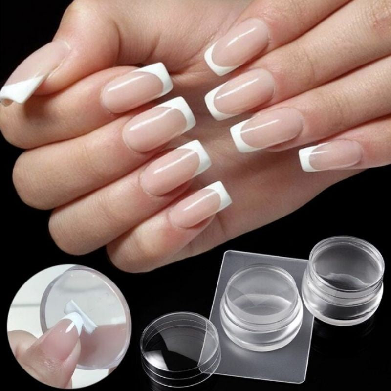 Pekanbaru Nail Art Stamp Mini Transparan Jelly Scraper Desain Diy Stempel Kuku Silikon