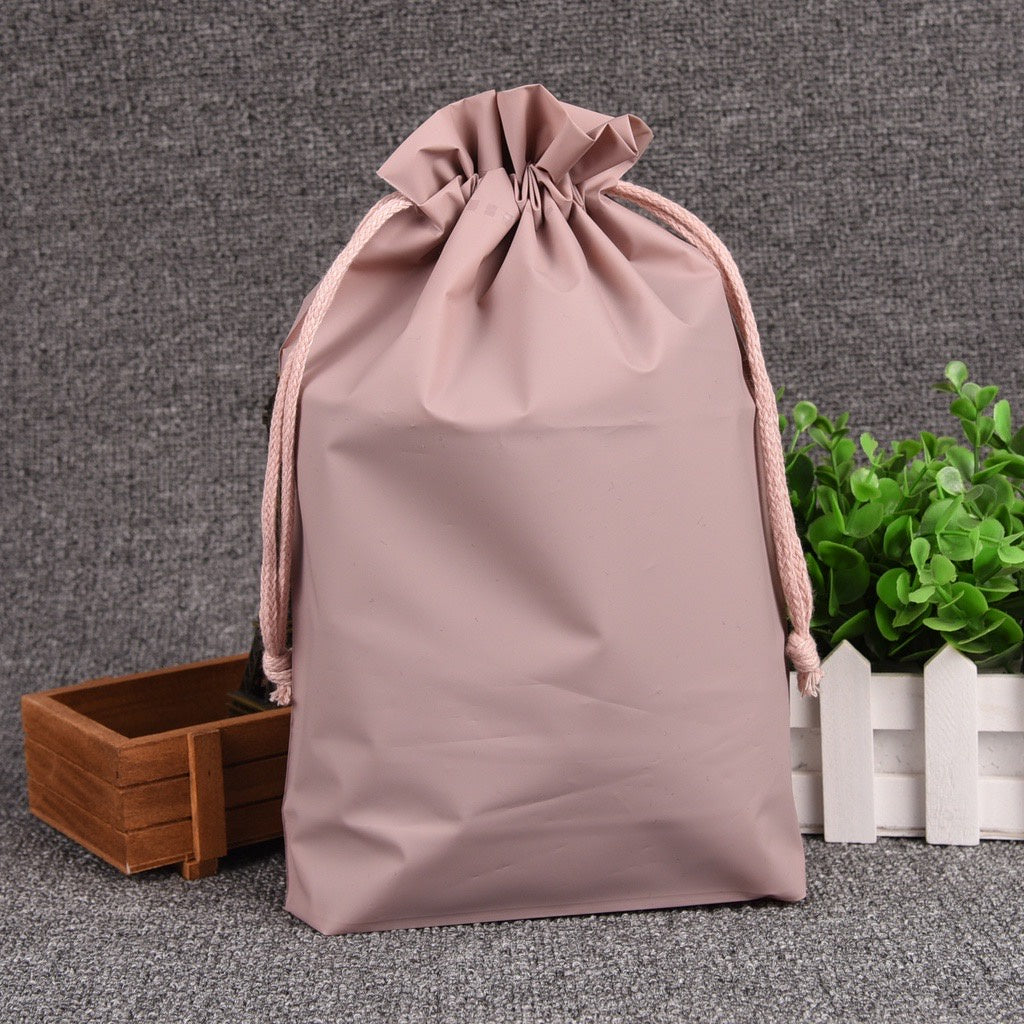 HR-Premium Drawstring Pouch Bag Tas Serut Packaging Makeup Kantong Travel Warna Pastel Sebaguna Bahan Tebal Organizer Bag Anti Air Tempat Penyimpanan Pakaian Make Up Pouch Serut Murah