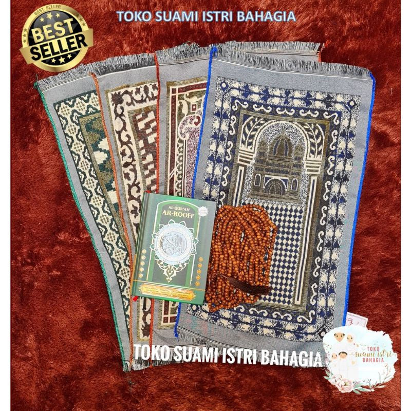 Sajadah Al Bahar 35 x 60 cm Turki Travel Haji Souvenir Pernikahan Murah Alydrus Lipat Tipis / Sajadah Shalat Travelling