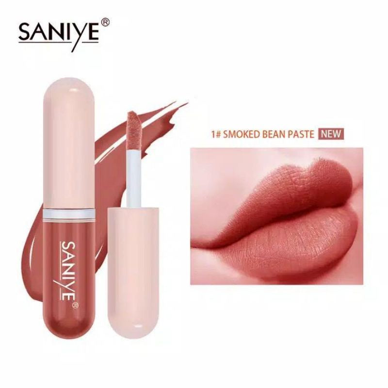 Pekanbaru Saniye Lip Tint Mini Matte Capsule Shape Liquid Lipstik Lipgross