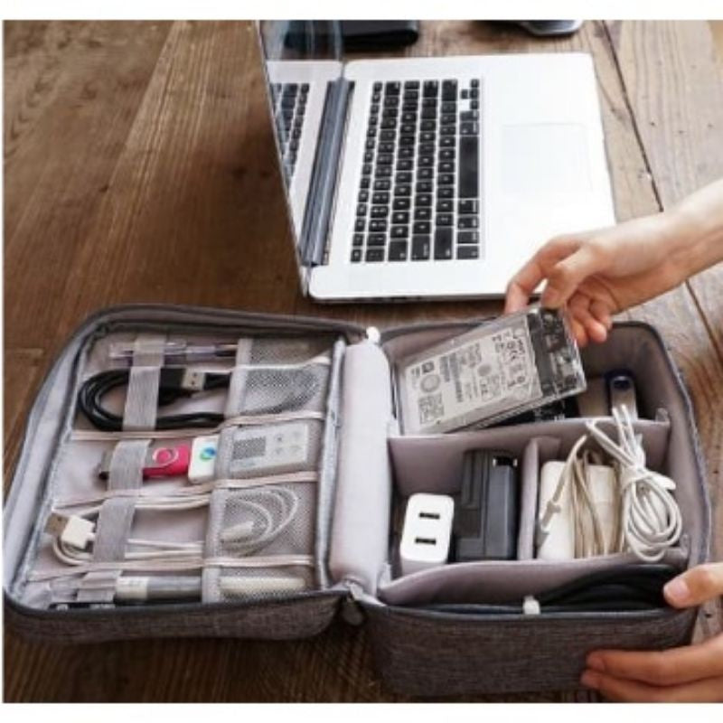 Pekanbaru Tas Travel Digital Pouch Elektronik/Tas Kabel Usb Charger/Tas Kabel/Tas Elektronik/