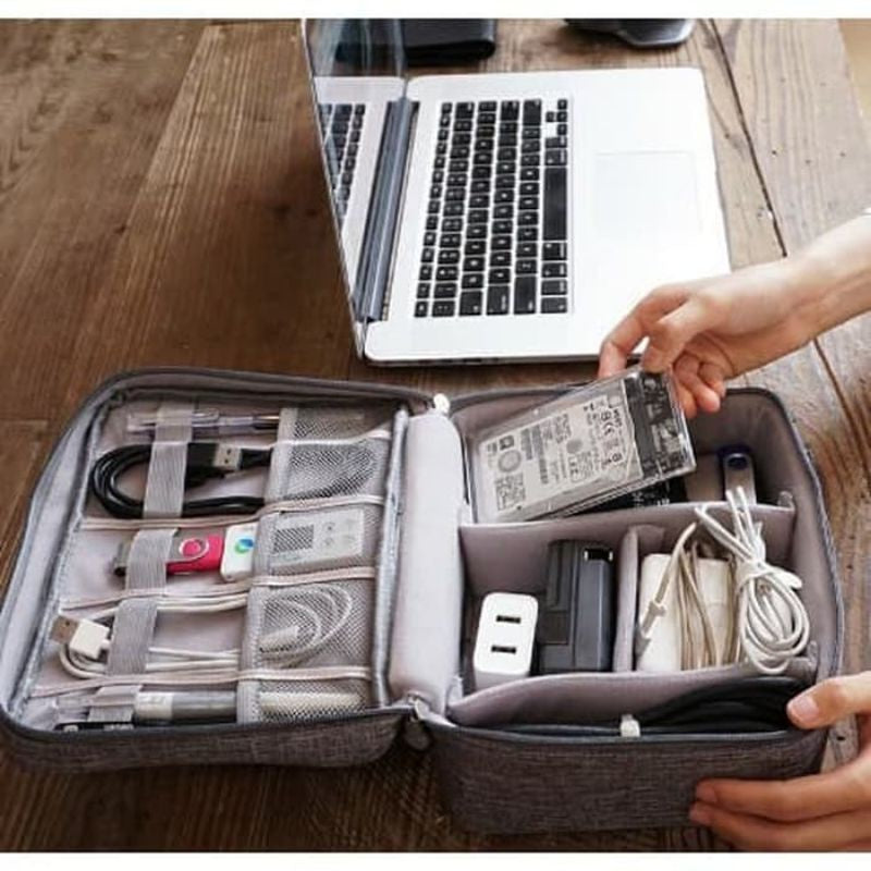 Pekanbaru Tas Travel Digital Pouch Elektronik/Tas Kabel Usb Charger/Tas Kabel/Tas Elektronik/