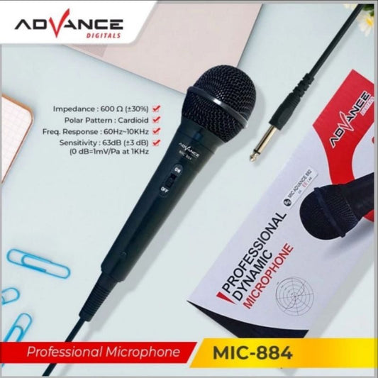 Pekanbaru Mic Karoke Kabel Advance 884 /Microphone Advance Kabel 884