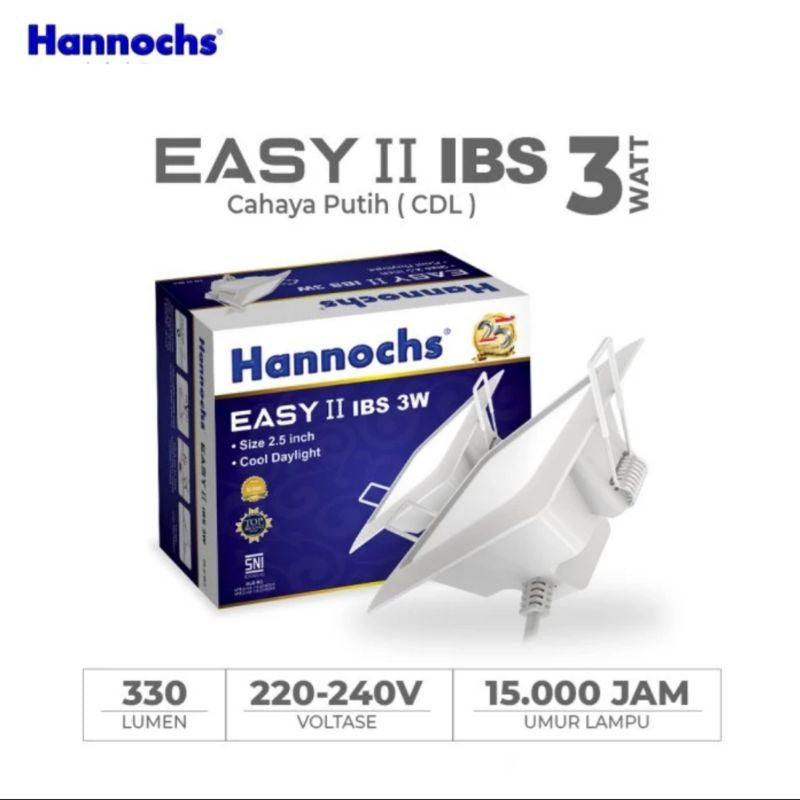 Pekanbaru Hannochs Lampu Led Downlight / Lampu Ceiling Plafon Hannochs Easy Cool Daylight Ibs 3W/5W/7W/9W/12W/15W/20W