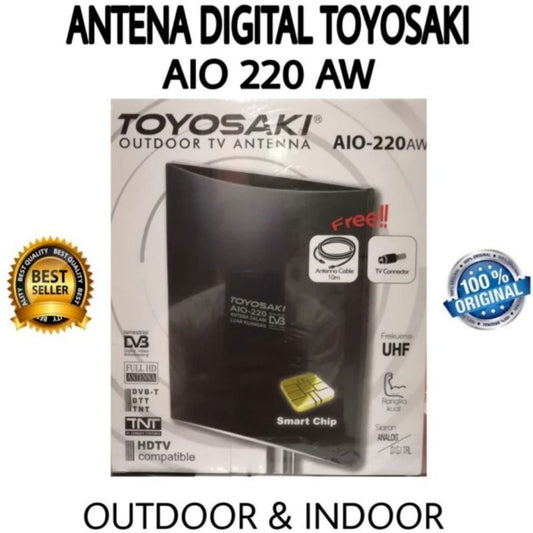 Pekanbaru Antena Digital Tv Toyosaki Indoor Dan Outdoor Aio 220 Aw / Aio 220