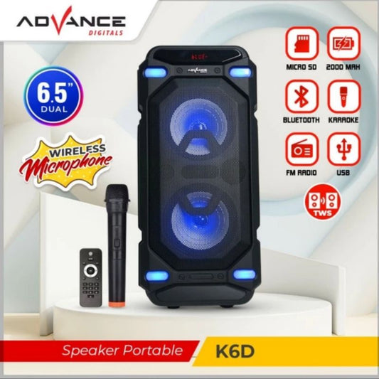 Pekanbaru Speaker Portable Advance K6D 6.5" Murah