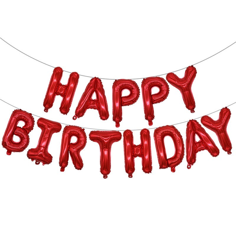 HR-PAKET BALON HAPPY BIRTHDAY Warna Warni 1 Set Balon Foil Rainbow 34 Cm Balon Ulang Tahun  Murah