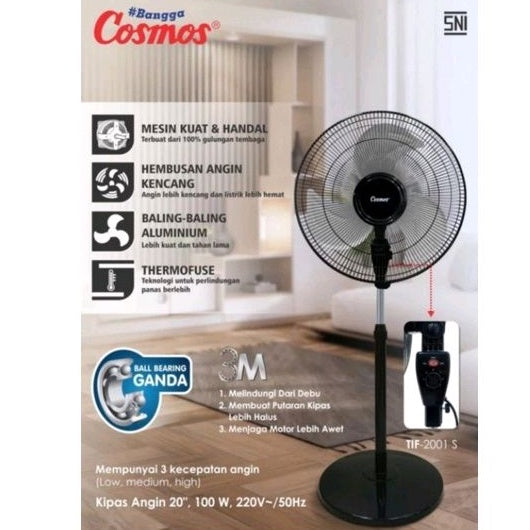 Pekanbaru Kipas Angin Cosmos Angin Tornado Tif-2001S / Tif 2001S 20 Inch