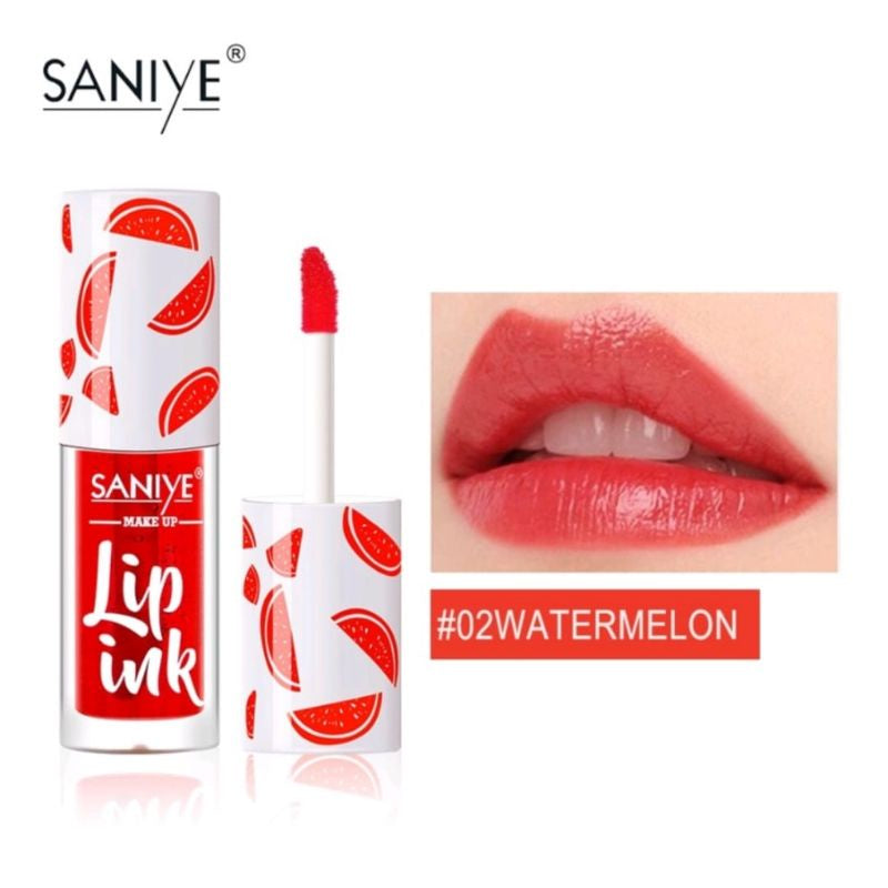 Pekanbaru Saniye【Bpom】Liptint Lip Cream Matte 3 Warna Lipstick Cair Tahan Lama Anti Air Lip