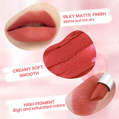 Pekanbaru Saniye Velvet Matte Lipstick Ice Cube Es Batu Transparan Fashion Makeup