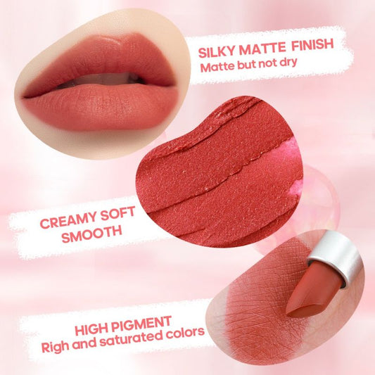 Pekanbaru Saniye Velvet Matte Lipstick Ice Cube Es Batu Transparan Fashion Makeup