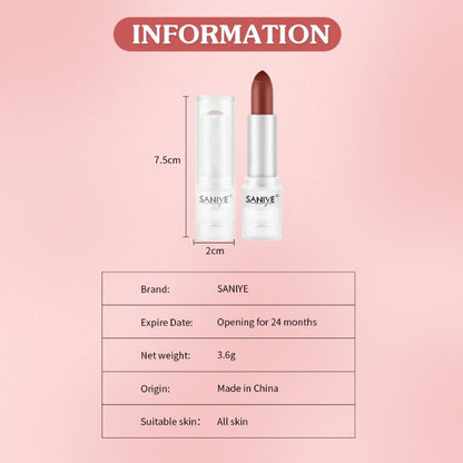 Pekanbaru Saniye Velvet Matte Lipstick Ice Cube Es Batu Transparan Fashion Makeup