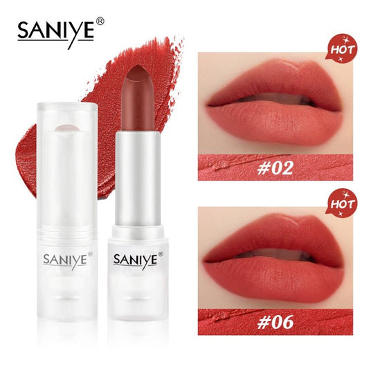 Pekanbaru Saniye Velvet Matte Lipstick Ice Cube Es Batu Transparan Fashion Makeup