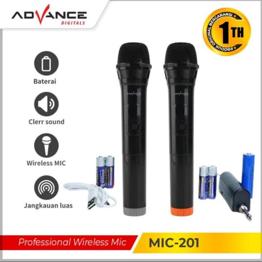Pekanbaru Mic Advance Mic 201 Wireless Mic201 Microphone Advance Double Mic 201