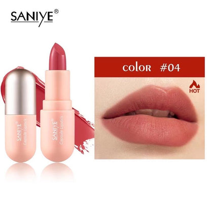 Pekanbaru Saniye Capsule Matte Lipstick New Design Long Lasting Girl Lipstick