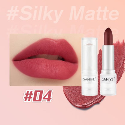 Pekanbaru Saniye Velvet Matte Lipstick Ice Cube Es Batu Transparan Fashion Makeup