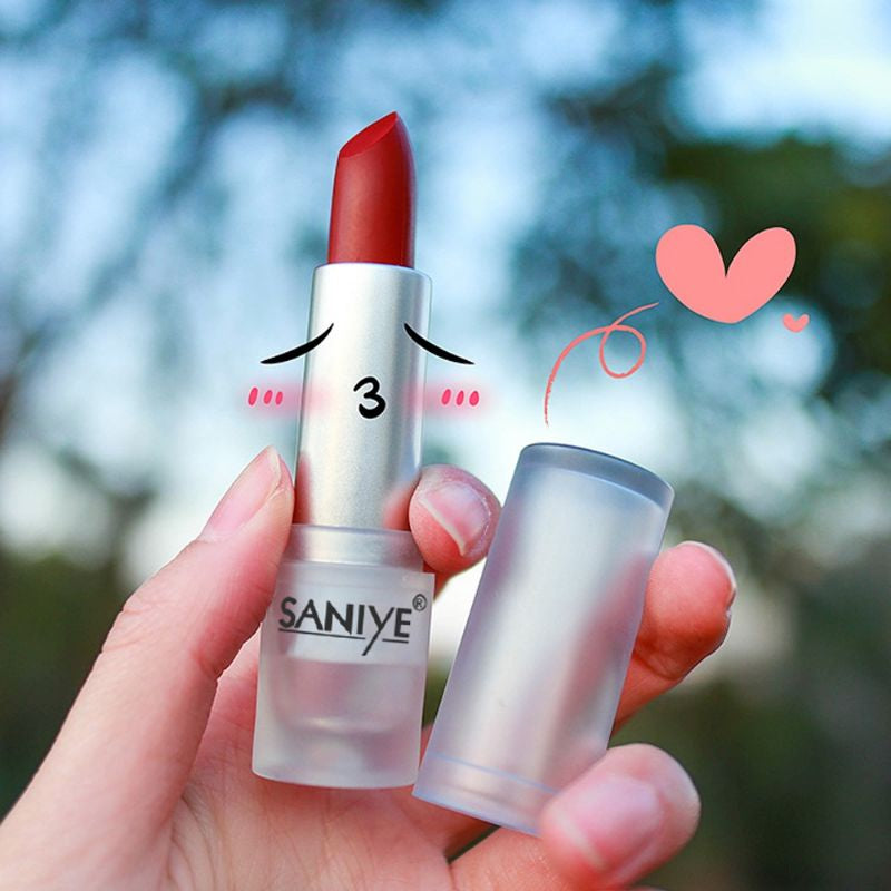 Pekanbaru Saniye Velvet Matte Lipstick Ice Cube Es Batu Transparan Fashion Makeup
