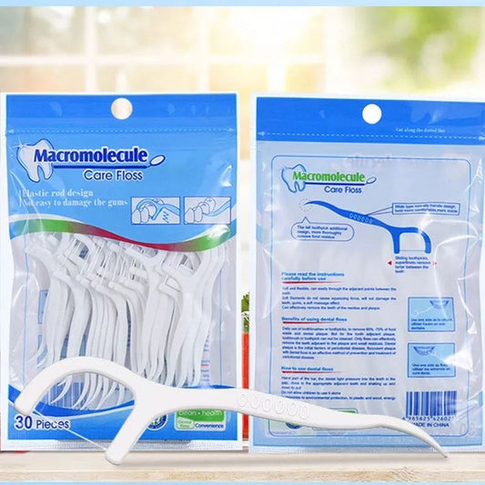 Pekanbaru (Isi 30/50) Benang Elastis Tusuk Gigi Isi 30 Pcs Pembersih Karang/Behel/Pembersih Behel Dental Floss