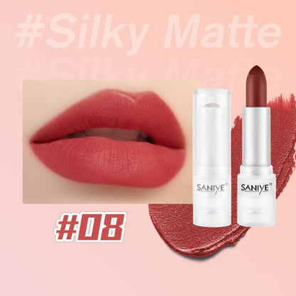 Pekanbaru Saniye Velvet Matte Lipstick Ice Cube Es Batu Transparan Fashion Makeup