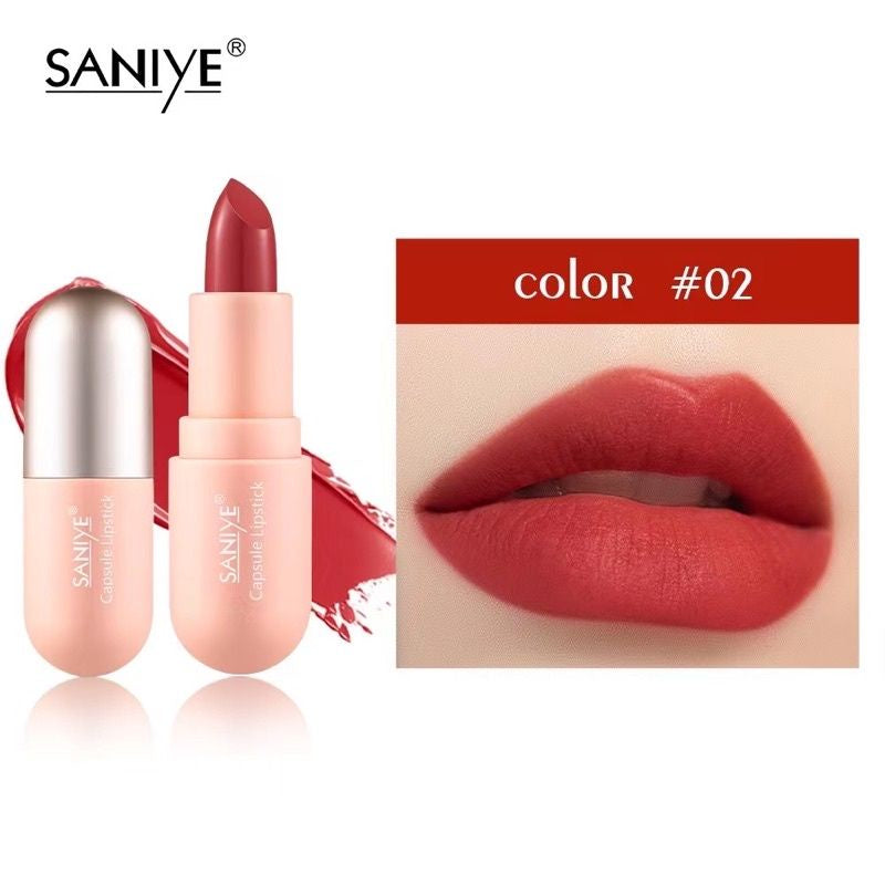Pekanbaru Saniye Capsule Matte Lipstick New Design Long Lasting Girl Lipstick