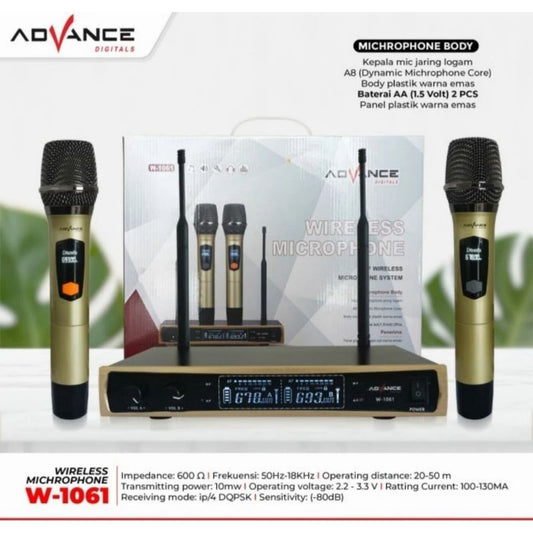 Pekanbaru Mic Advance W 1061 Wireless Double / Mic Advance Wireless Double W1061