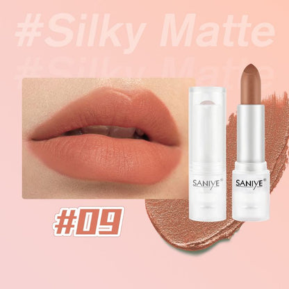 Pekanbaru Saniye Velvet Matte Lipstick Ice Cube Es Batu Transparan Fashion Makeup