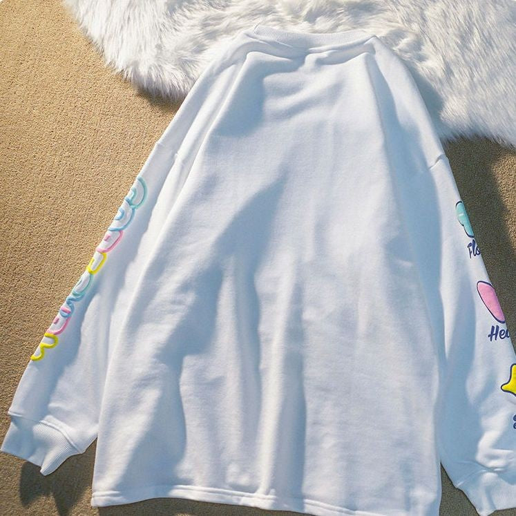 [littlecrab] Sweater Oversize Milky Corecvry Candy Bear Warna Pastel Marsmallow Timbul Hoodie Beruang Balon Warna Warni High Quality Korean Style