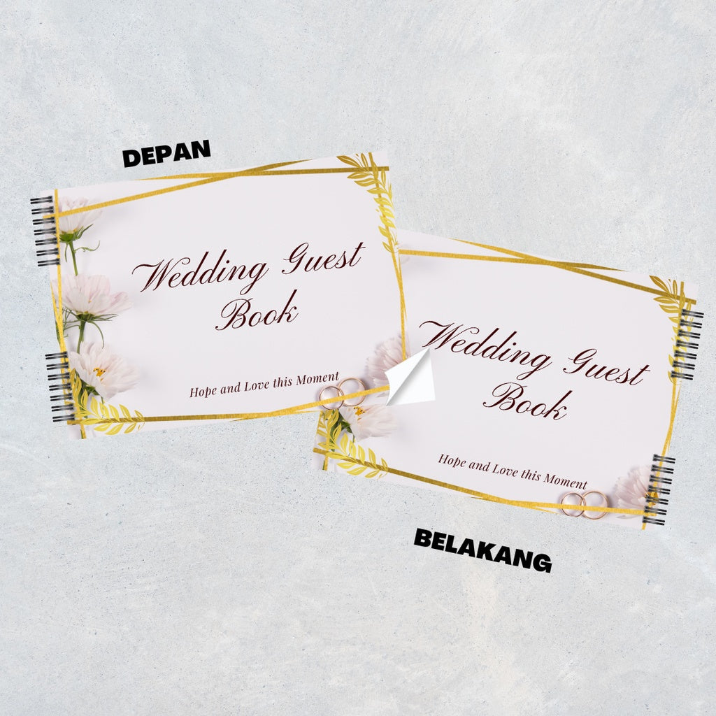 Buku Tamu Pernikahan NON CUSTOM / Wedding Guest Book TIDAK CUSTOM Soft Cover DESIGN KEKINIAN TERBARU